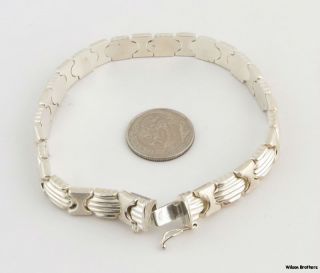 Italian Bracelet   Sterling Silver 925 Womens Fashion Estate 7.25