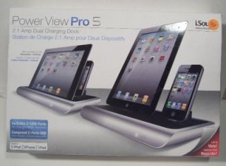 ISOUND Power View Pro s Dual Charging Dock iPhone iPad iPod