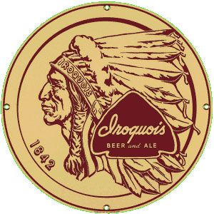 Iroquois Beer and Ale Metal Sign