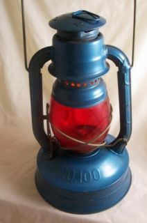 DIETZ No. 100 Blue Lantern Red Globe New Never Used