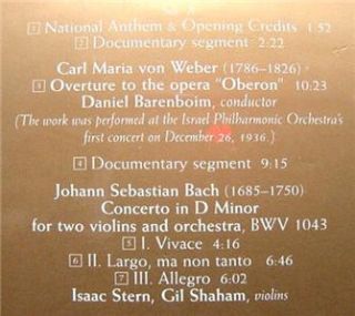 Philharmonic Orchestra 60th Gala Concert Isaac Stern Laserdisc