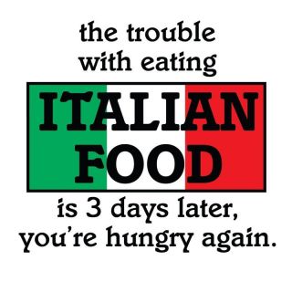 Italian T Shirt Tee Apron Italian Food Hungry Again New