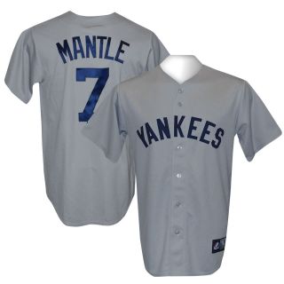 Yankees Mickey Mantle Cooperstown Throwback Gray Jersey XL