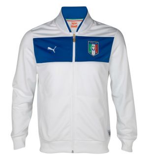 Italy Italia Puma Mens Official Figc National Team White Track Zip