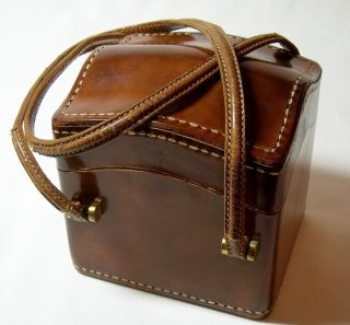 Vintage Josef Italian Leather Square Box Bag Purse