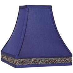 navy embroidered gallery square lamp shade 5x11x12 spider