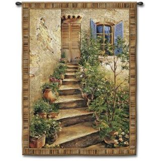 Steps to the Villa Large 75 High Wall Tapestry   #J8927  