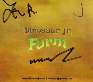 Dinosaur Jr. LOU BARLOW J MASCIS Autographed Signed CD Insert FARM
