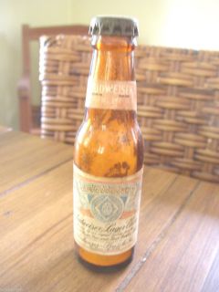 Budweiser Beer Vintage Empty Glass Mini Display Bottle
