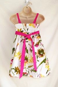IZ Amy Byer Girls Pink Floral Sleeveless Dress with Flounce Size 10