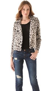 Milly Faux Fur Leopard Jacket