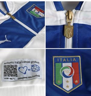 Italy Italia Puma Mens Official Figc National Team White Track Zip