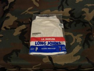 New Military J P Morgan Cotton Polyester Blend Long Underwear Size