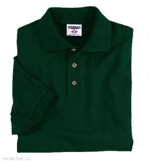 Jerzees Mens Cotton Jersey Polo Sport Shirt Any Sz CLR