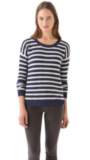 Madewell Striped Pullover with Elbow Hearts