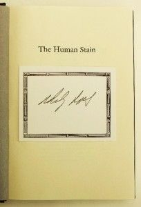 Philip Roth The Human Stain 2000 Signed True 1st