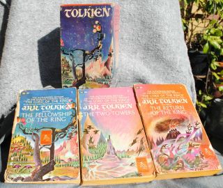 Lord of the Rings J R R Tolkien Trilogy Ballatine Vintage PB Set