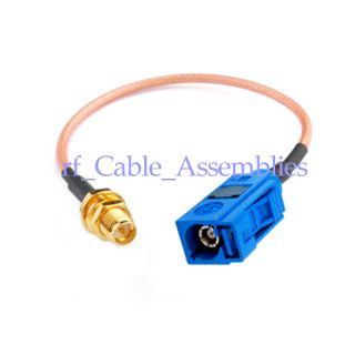 Fakra Jack C to RP SMA Jack WiFi Pigtail Cable Wirele
