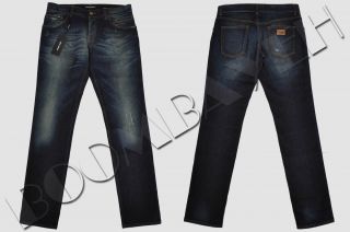 Dolce Gabbana RP 429$ Skinny Faded Dark Blue 14 Gold Stretch Jeans