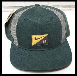 Vintage 90s Nike Golf 18 Holes Tiger Woods Velcro Snapback Hat RARE
