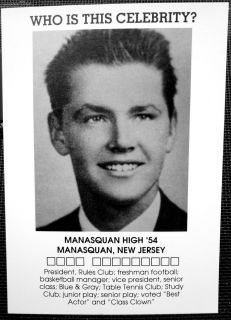 Jack Nicholson High School Yearbook Photo 1954 Manasquan HS New Jersey