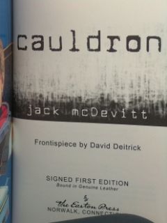 1st Signed Cauldron by Jack McDevitt Easton Press Nebula Nominee