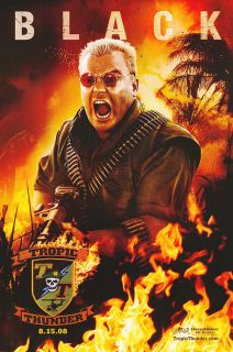 Tropic Thunder Movie Poster 2 Sided Original 27x40 Jack Black