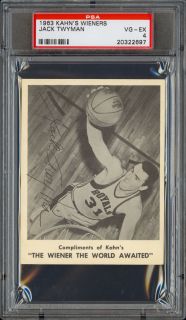 1963 Kahn’s Wieners Basketball #NN Jack Twyman (Hall of Famer), PSA