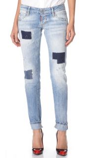 DSQUARED2 Patched Slim Jeans