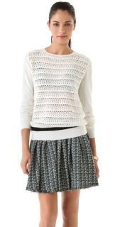 Girl. by Band of Outsiders Crochet Crewneck Sweater