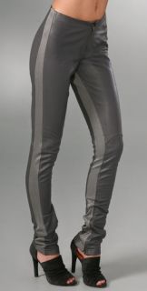 Vena Cava Leather Leggings with Knit Panels