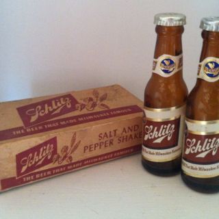 1952 Schlitz Beer Salt and Pepper Shakers