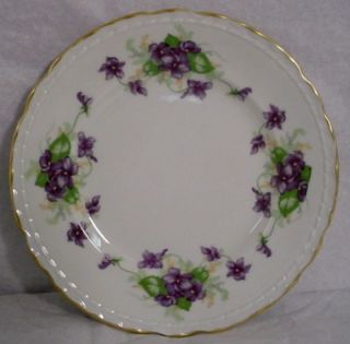 Royal Jackson Woodland Violets pttrn Bread Plate