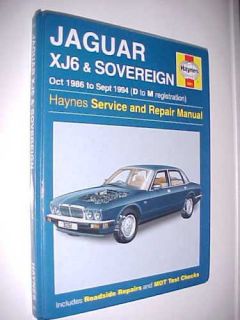 Jaguar XJ6 Sovereign Haynes Manual 86 94 No 3261