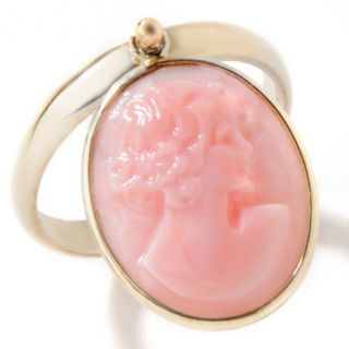  Cameo By M+M Scognamiglio 16mm Conch Sterling Lady Ring 7 Best Selling