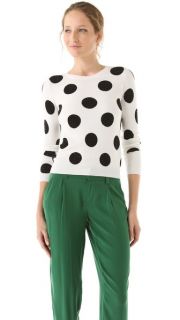 alice + olivia Celyn Polka Dot Sweater with Sequins