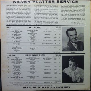 Jack Wagner Silver Platter Service 99 100 LP VG