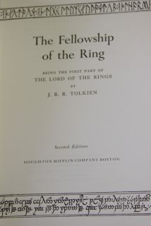 Tolkien Lord of The Rings 2nd Ed w DJ 3 Volumes Set