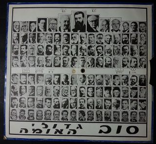  Children History Game Board Herzl Rabbis Bible Jabotinsky 60S