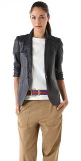 Boy. by Band of Outsiders Rope Shoulder Leather Jacket