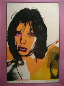 Andy Warhol Print of Mick Jagger 214 of 250 Signed 141