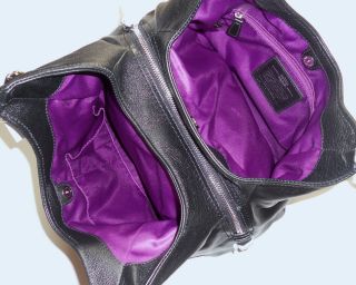 NWT $380 Rare Coach Black Leather Madison Shoulder Hobo Tote Purse Bag