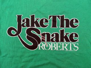 Vtg 80s Jake The Snake Roberts T Shirt WWF Wrestling WWE WCW Vintage