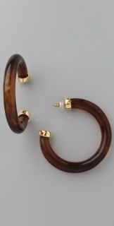 Kenneth Jay Lane Large Resin Hoop Earrings