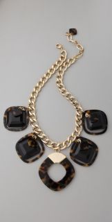 Tory Burch Resin Square Necklace