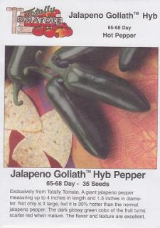 Jalapeno Goliath Hybrid Pepper 35 Seeds