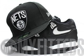 Brooklyn Nets Black White Inaugural 2012 13 New Era Fitted Hat Cap