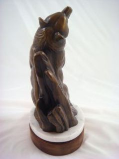 Bronze Bear Sculpture Marble / Wood Base   Gerald Balciar   1996   78