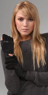 Juicy Couture Text Me Leather Electronic Gloves