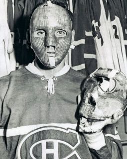 Jacques Plante Canadiens Primitive Goalie Mask Photo